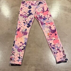 90 Degree By Reflex Kids Leggings - Pink and Purple Floral